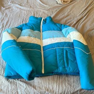Blue puffer jacket from wild fable size M
